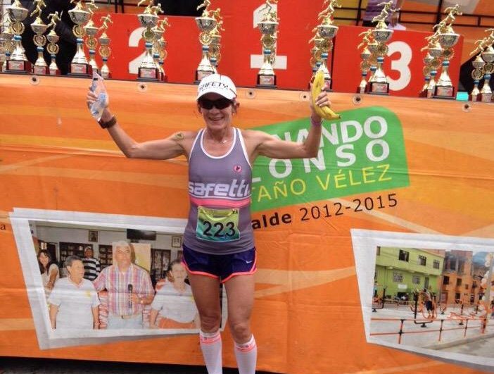 La atleta Carmenza Morales compitió después de una operación de pulmón