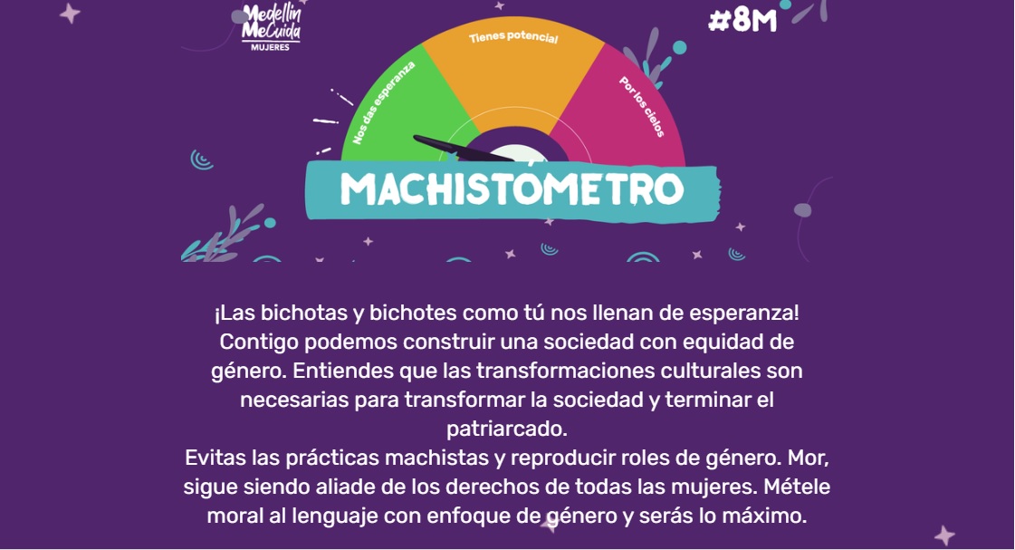 Lanzan en Medellín el 'machistómetro', para medir el machismo de la ciudad