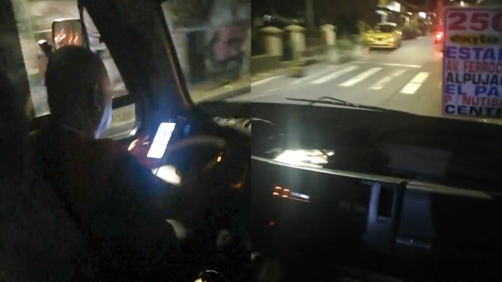 [Video] ¡El colmo! Iba pegado del celular mientras conducía un bus