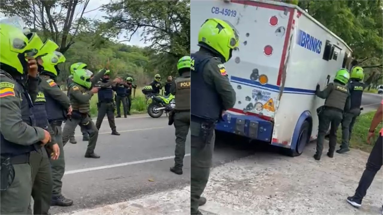 [Video]¡De película! acorralados terminaron unos ladrones que se robaron un carro de valores