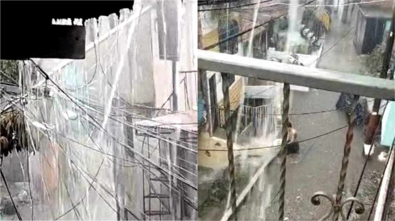 [Video] Fuerte aguacero causó estragos en el barrio Santo Domingo de Medellín