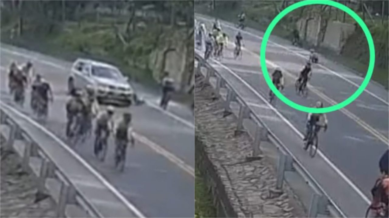 [Video] ¡Impactante! Momento exacto en el que un ciclista es arrollado por una camioneta