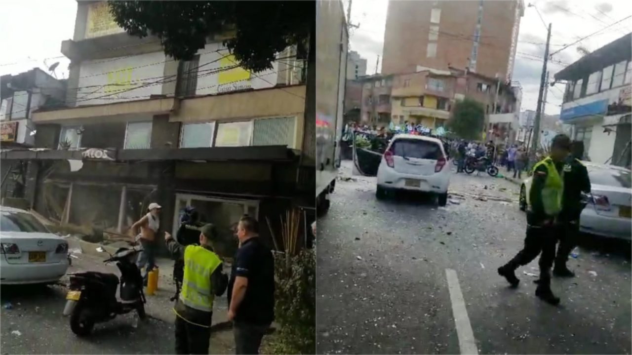 [Video] Fuerte explosión se registra en un local comercial en Medellín