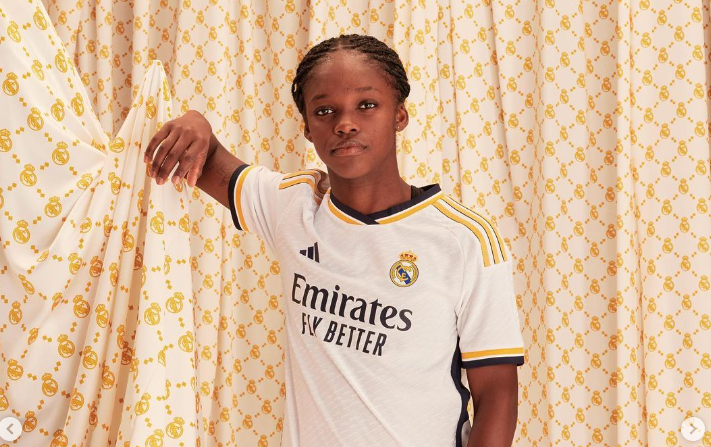 Linda Caicedo lució la nueva camisa del Real Madrid