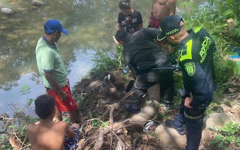 Rescatan a un perrito que fue enterrado vivo cerca a un río