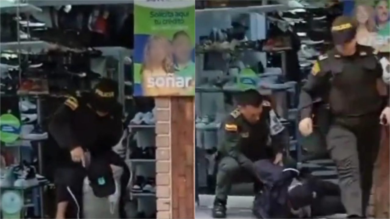 [Video] Policías frustran intento de robo a joyería en Yarumal