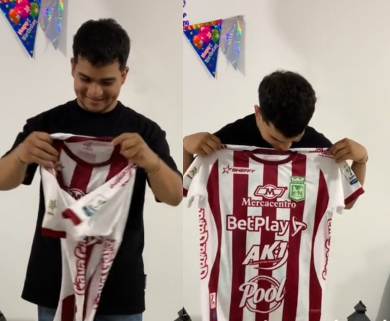 [Video] Le regaló camiseta del Tolima a su amigo con escudo de Nacional