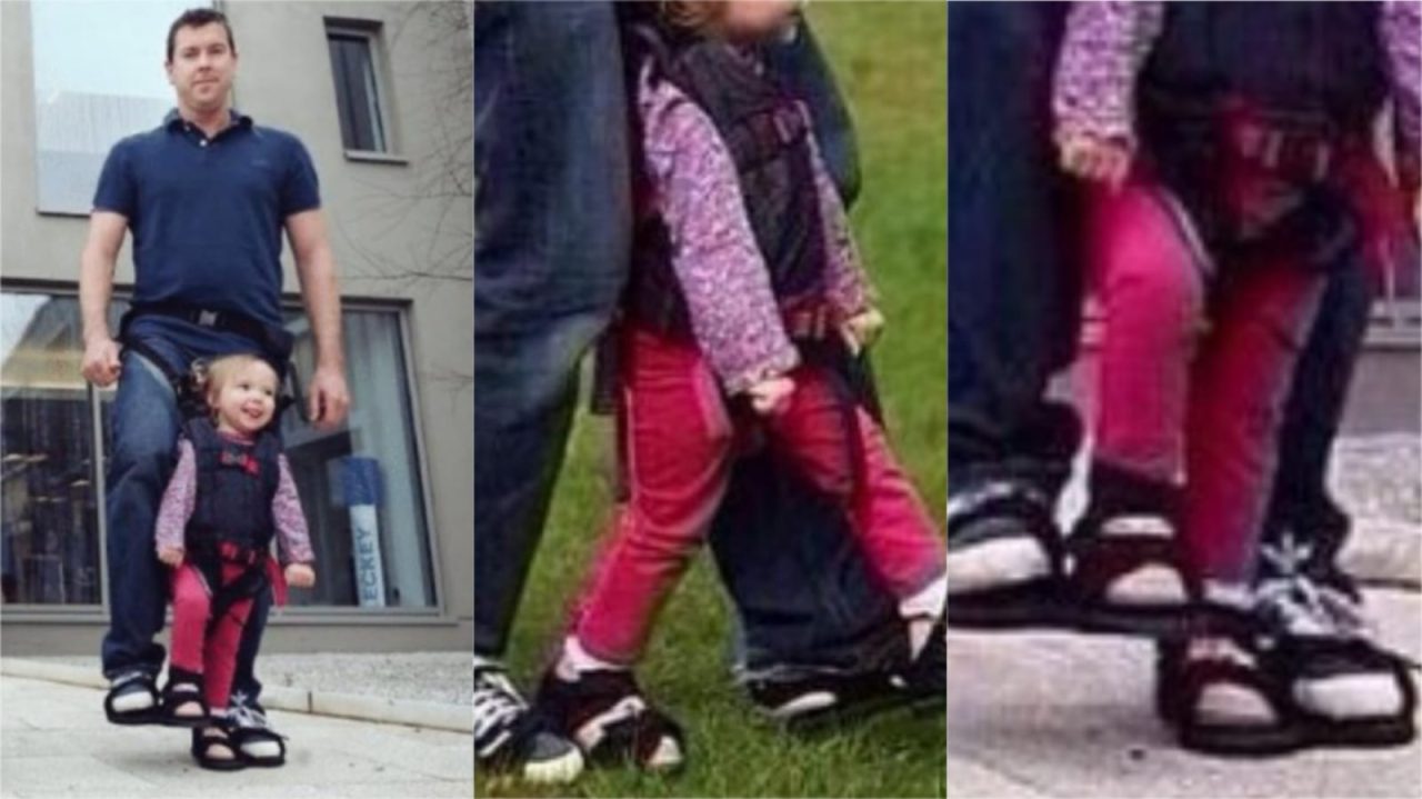 ¡Qué belleza! Papá diseña zapatos para que su hija con parálisis sepa lo que es caminar