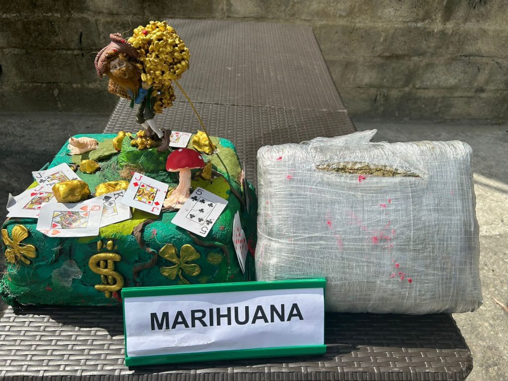 Policía incauta marihuana en pastel