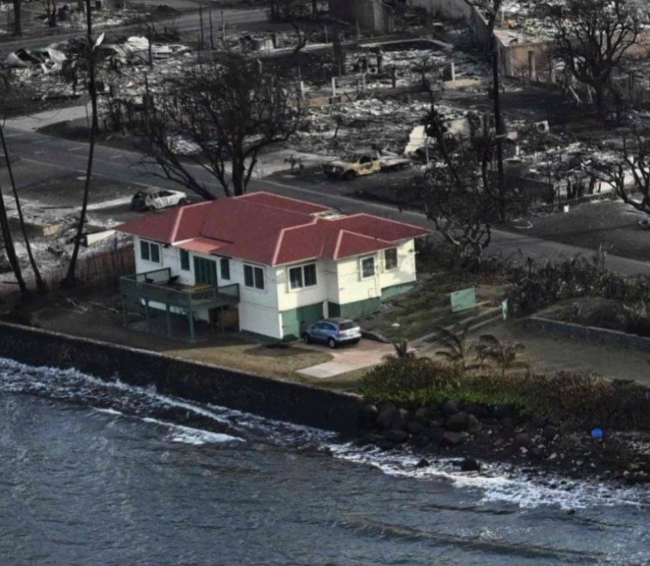 La única casa de Hawái que no se quemó tras el incendio