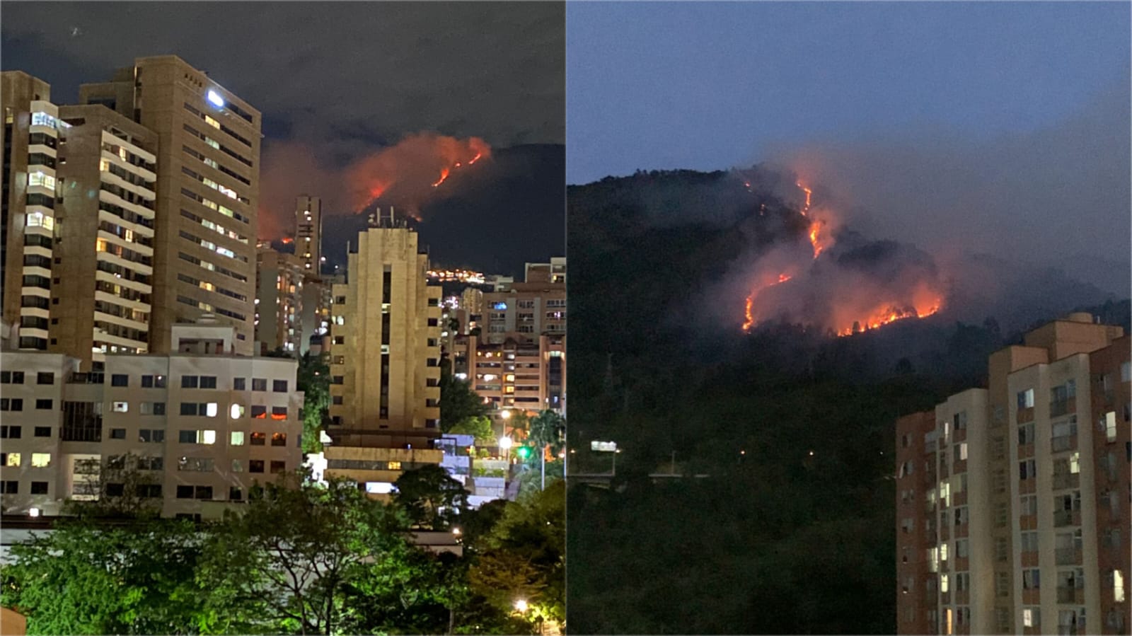 [Video] Incendio forestal se propaga a esta hora cerca al Túnel de Oriente