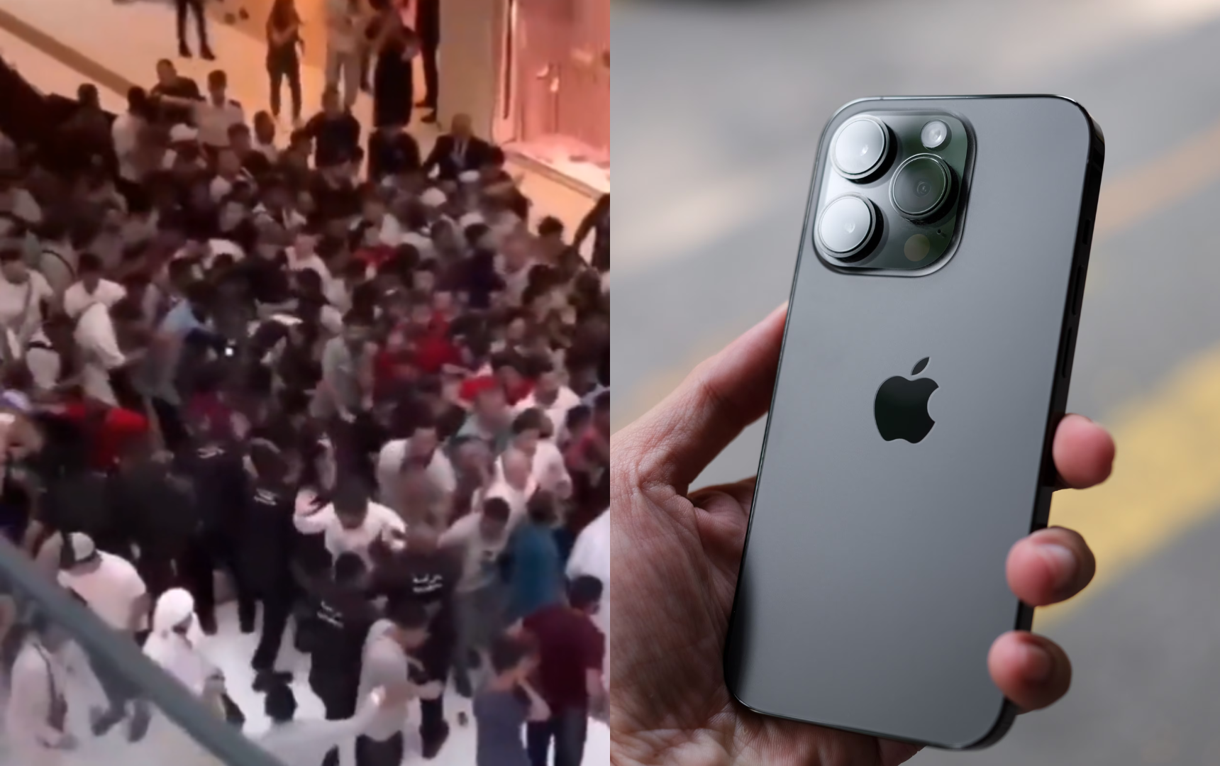 [Video] Estampida humana en Dubái por llegada del nuevo iPhone 15