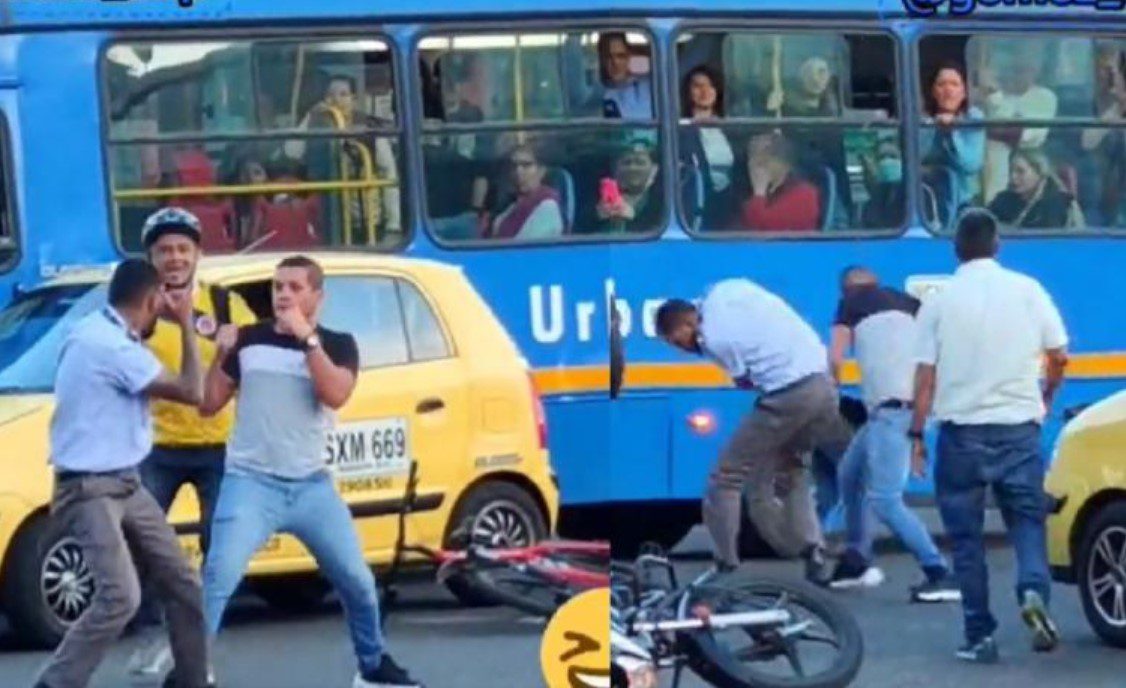 [Video] Repartidor de Rappi queda en la mitad de pelea entre conductores en Bogotá