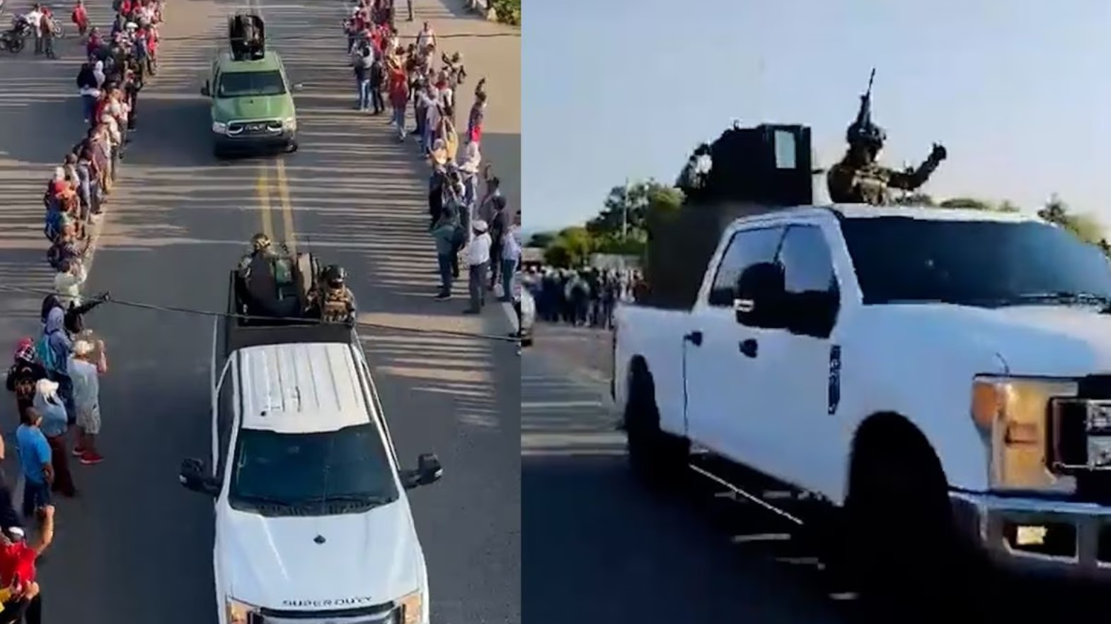 Caravana de narcos en M xico es aplaudida por la gente