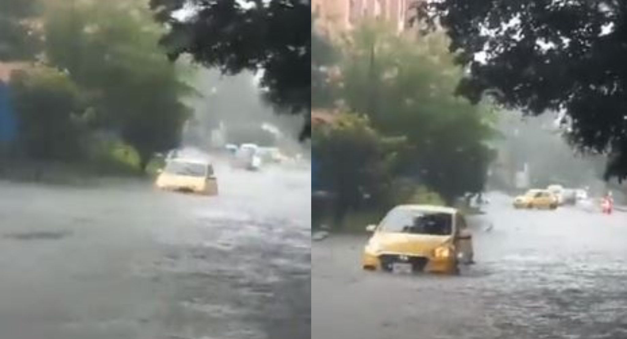 [Video] Fuerte aguacero causó inundaciones en Robledo