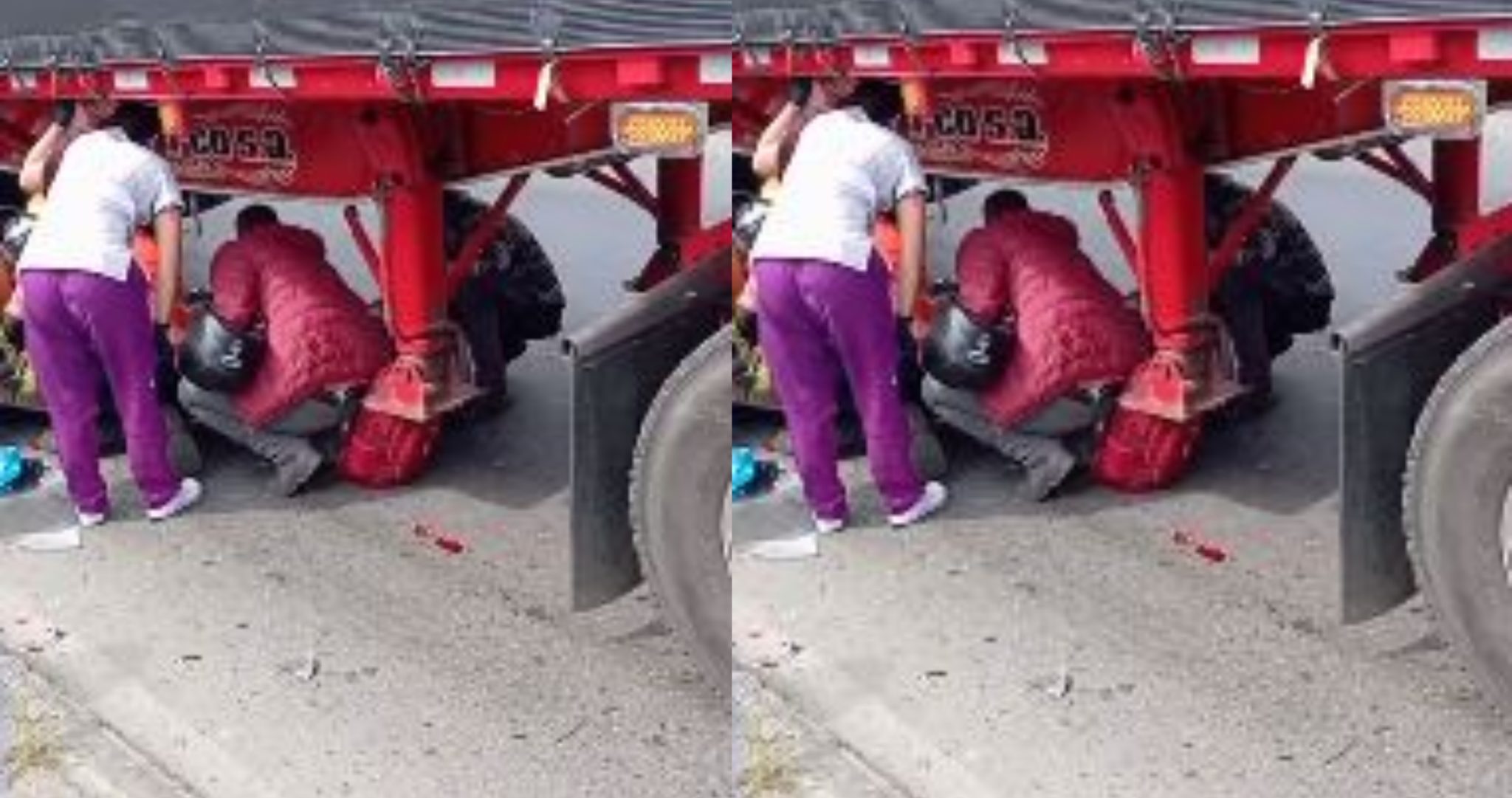 [Video] ¡Atención! Fuerte accidente entre un motociclista y una tractomula en Medellín