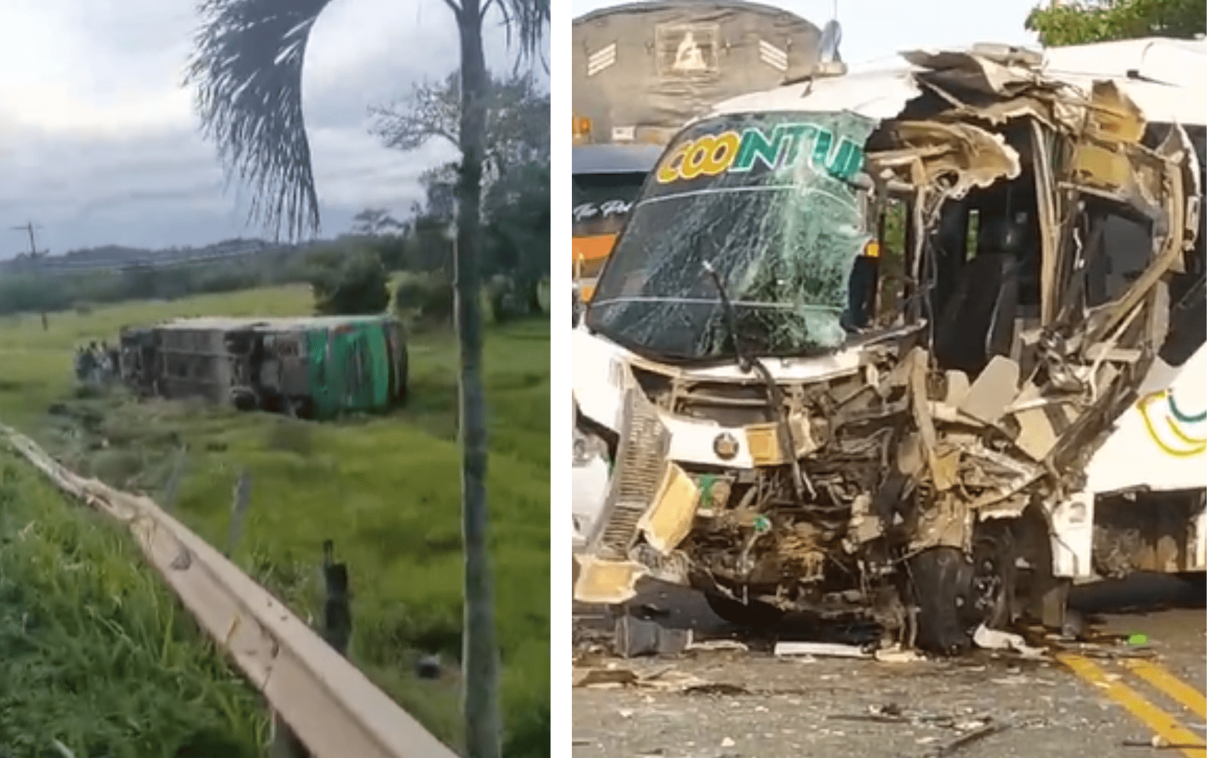 [Video] Grave accidente entre dos buses en Urabá