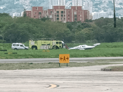 ¡Atención! Avioneta causa emergencia en el aeropuerto Olaya Herrera