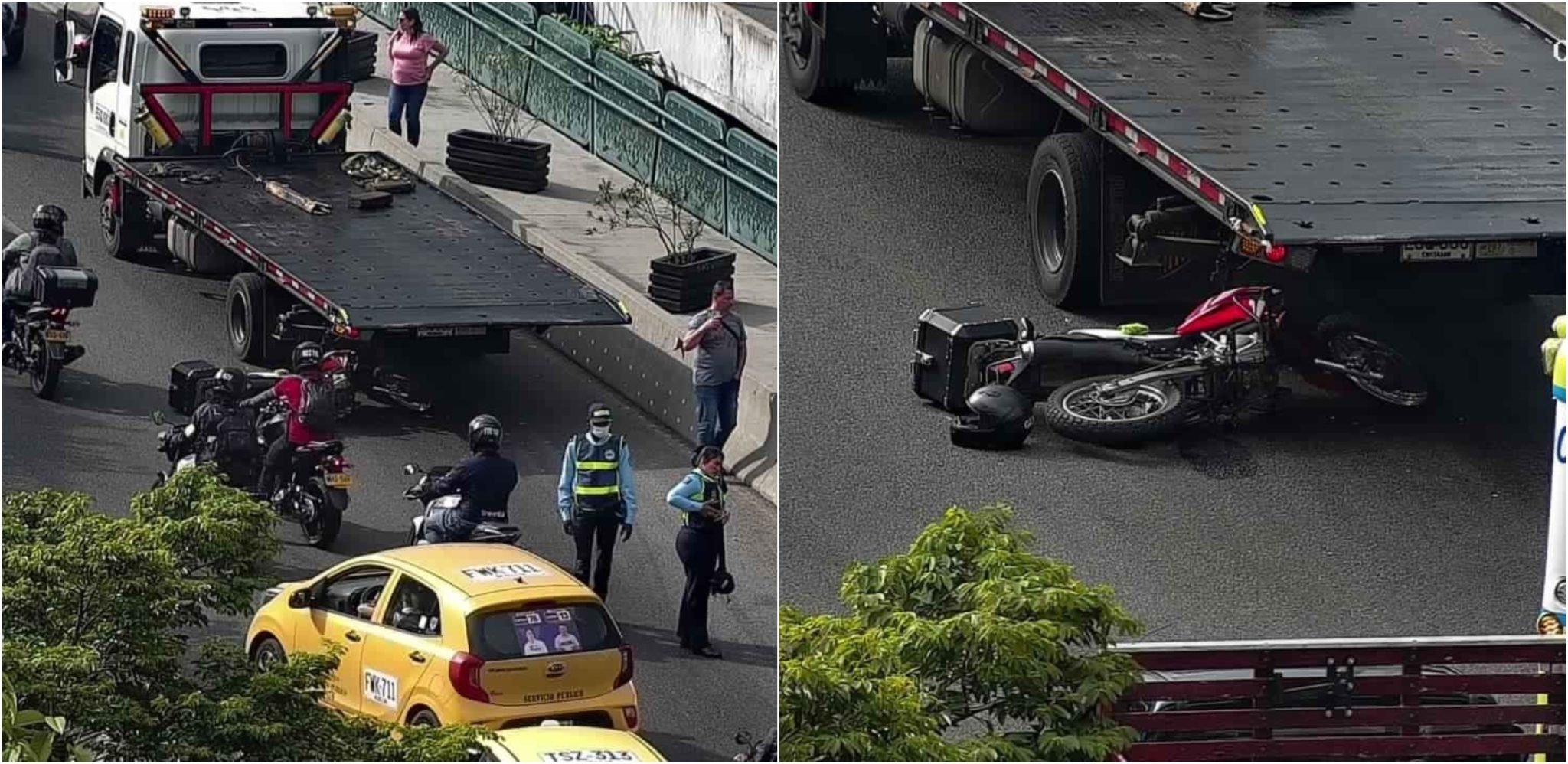 ¡Atención! Un motociclista murió al chocar con un camión grúa en el puente de la Madre Laura