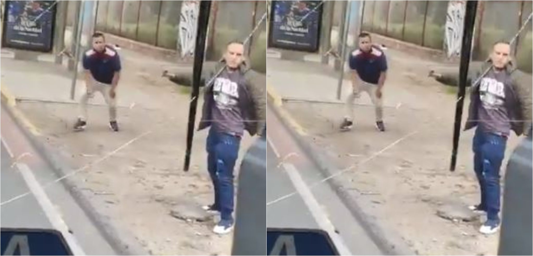 [Video] Hombres atacaron a conductor de un bus con piedras