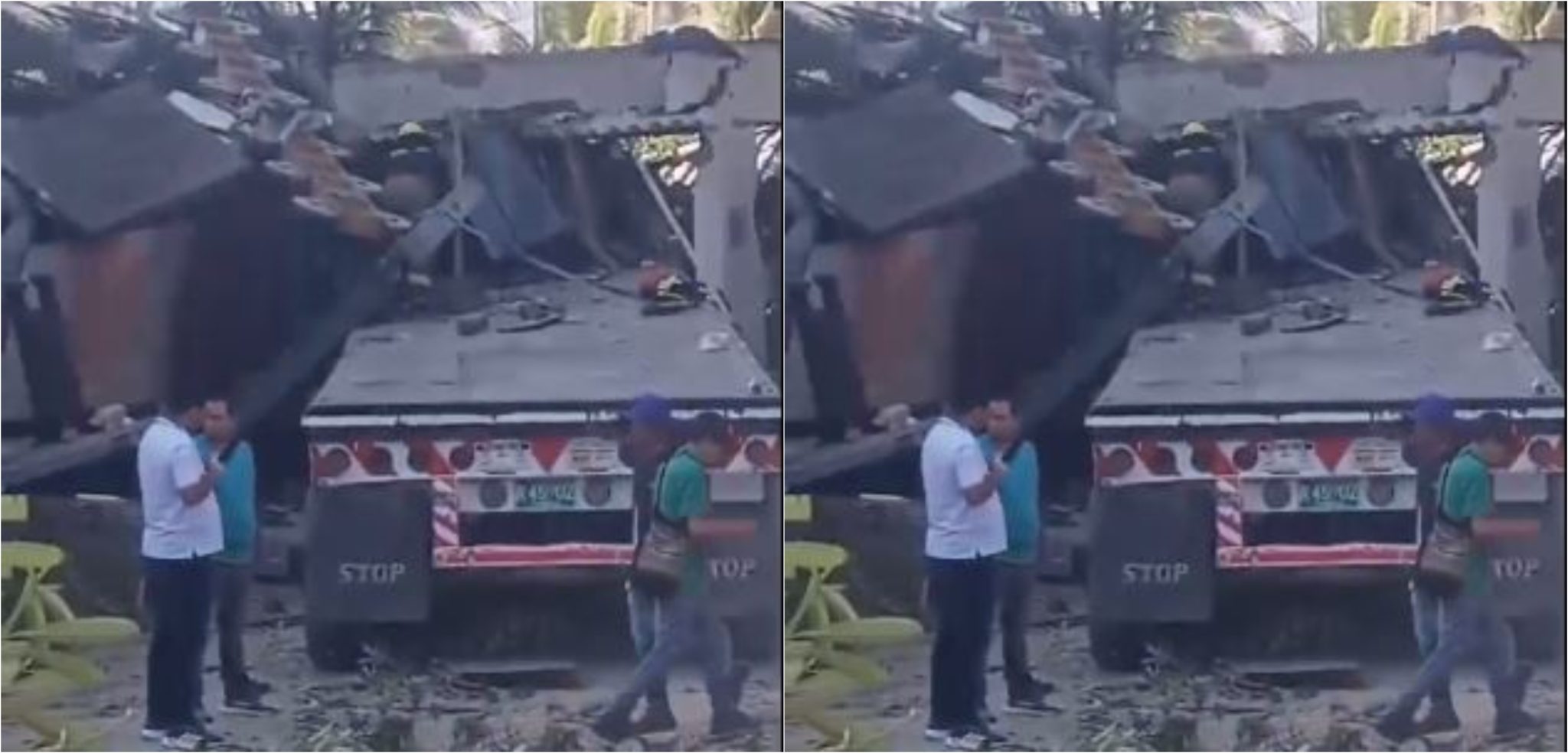 [Video] Tractomula colisionó contra un hotel en Puerto Colombia