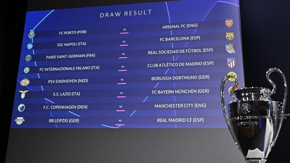 En febrero del 2024 serán los octavos de final de la Champions League