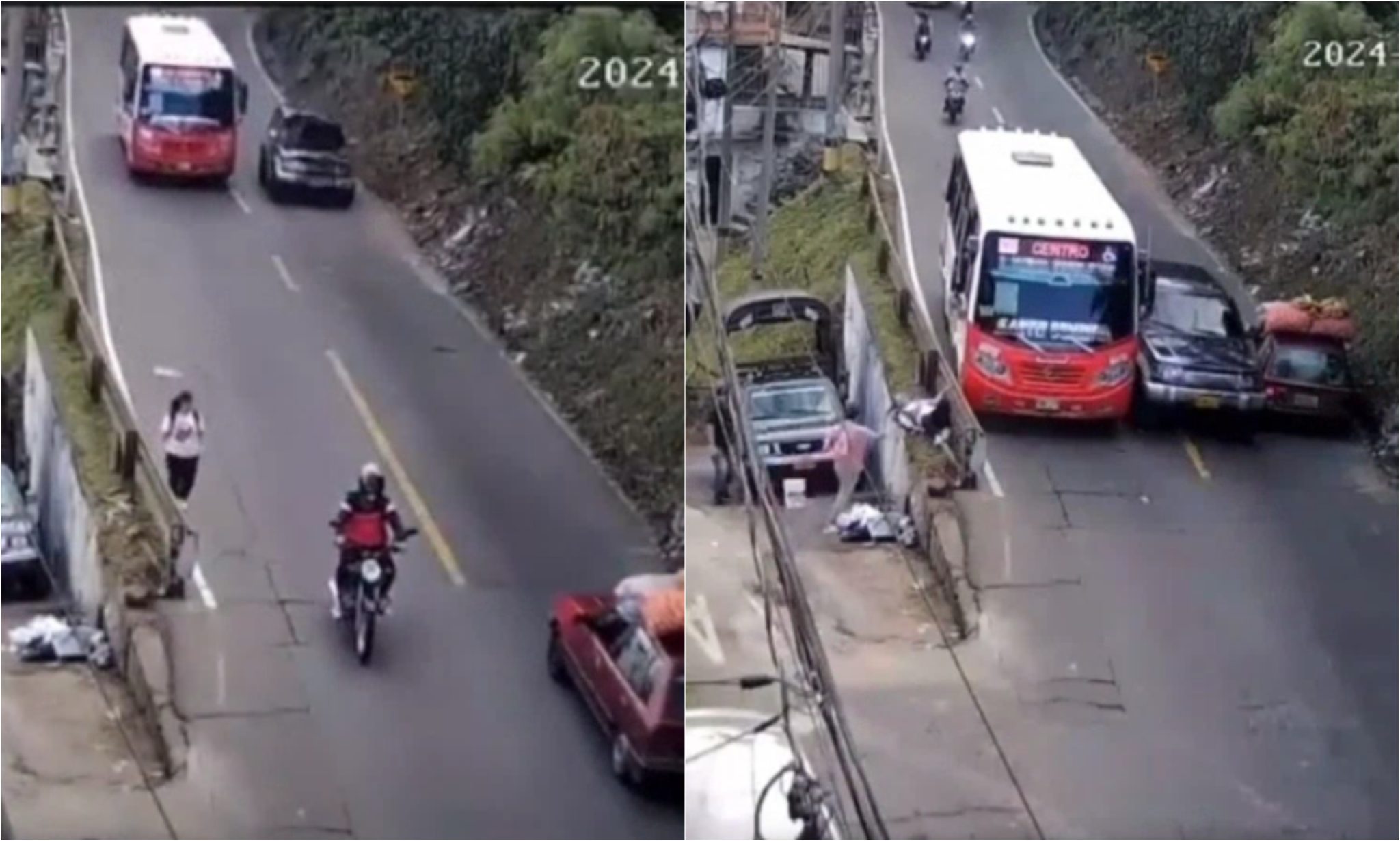 [Video] Así fue la imprudencia de un conductor que ocasionó un choque en Manrique