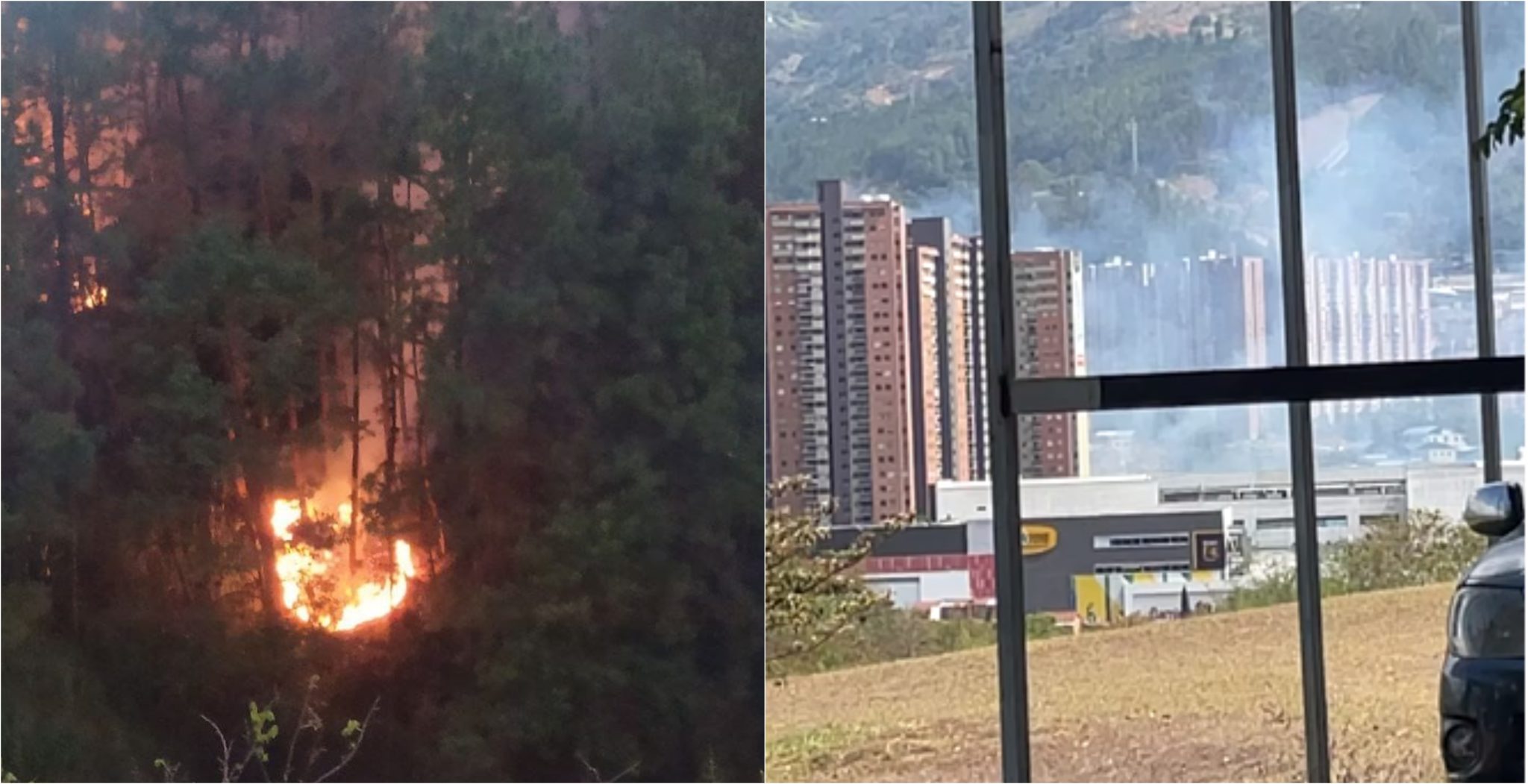 Bomberos de Bello atendieron un incendio cerca a una institución educativa