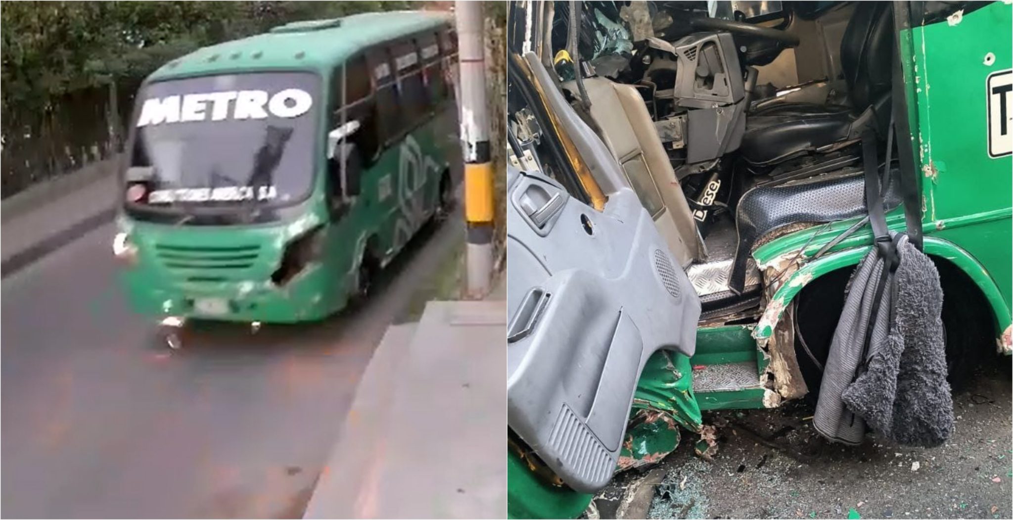 [Video] Conductor de un bus se fuga de un accidente de tránsito y lesiona a 3 personas