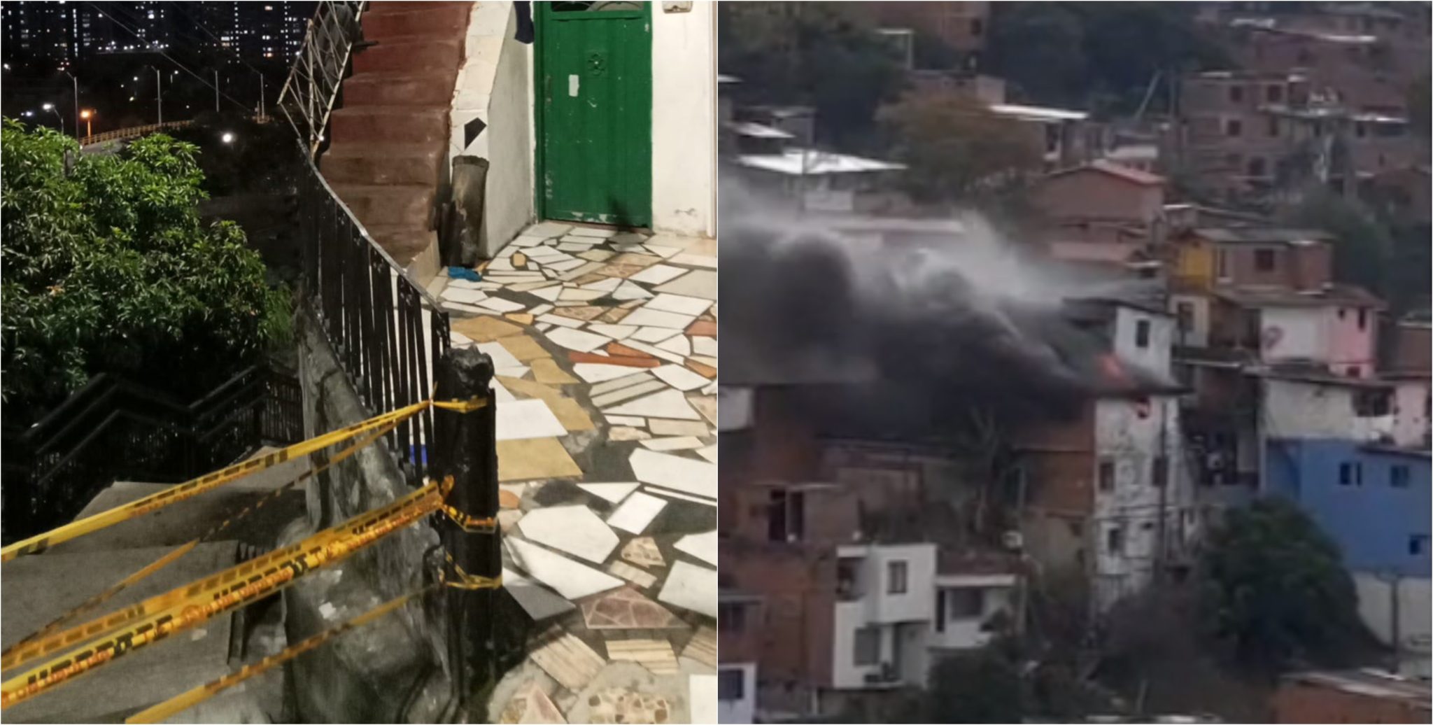 [Video] Un incendio afectó dos viviendas en la comuna 13 de Medellín