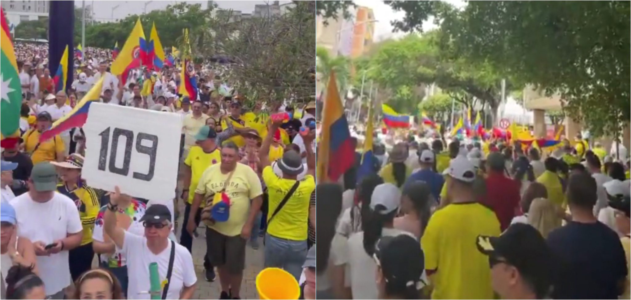 Así fue la participación de cientos de marchantes en diferentes lugares de Colombia contra el gobierno Petro