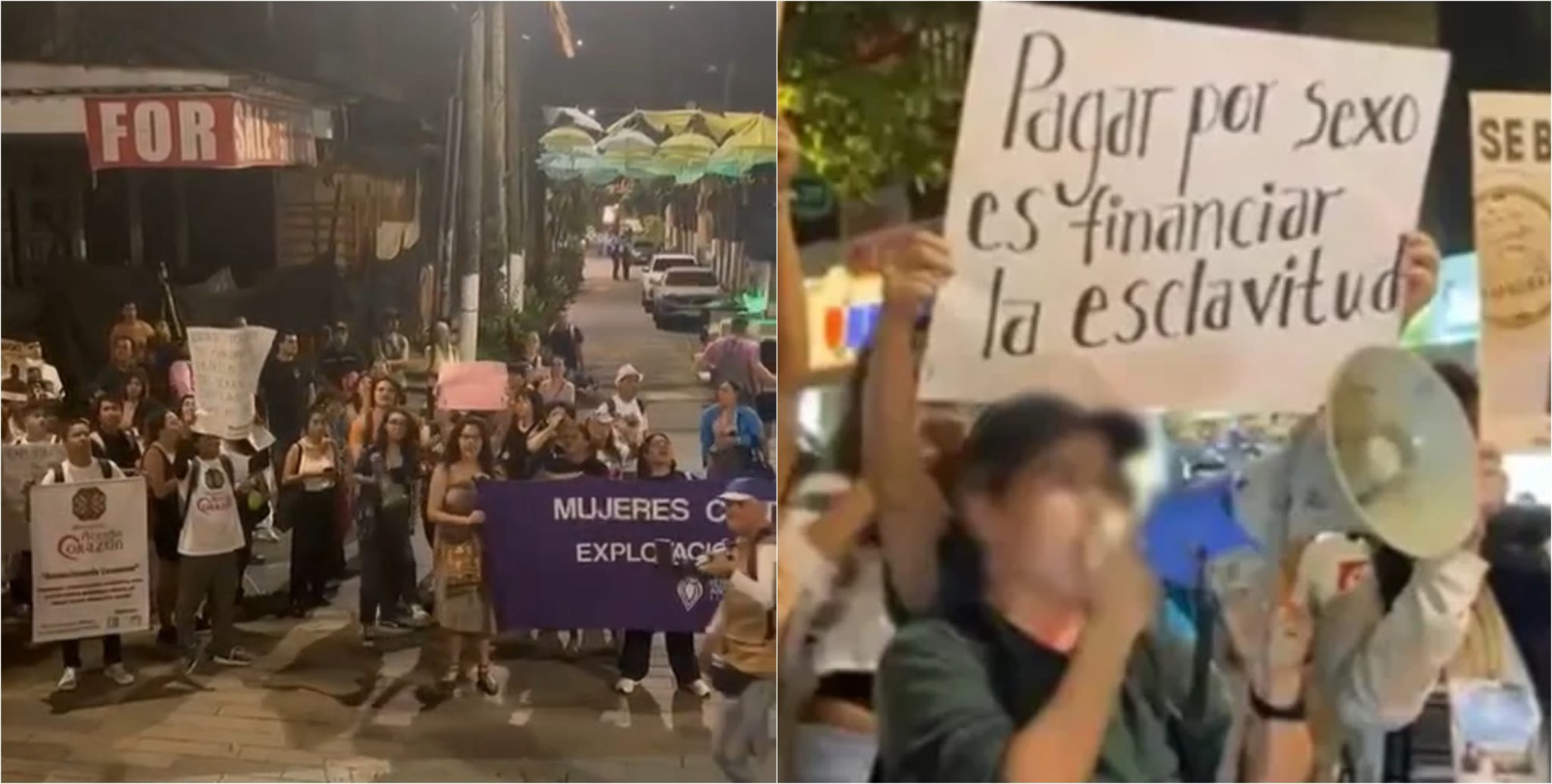 Colectivos feministas protestaron contra la explotación sexual en El Poblado