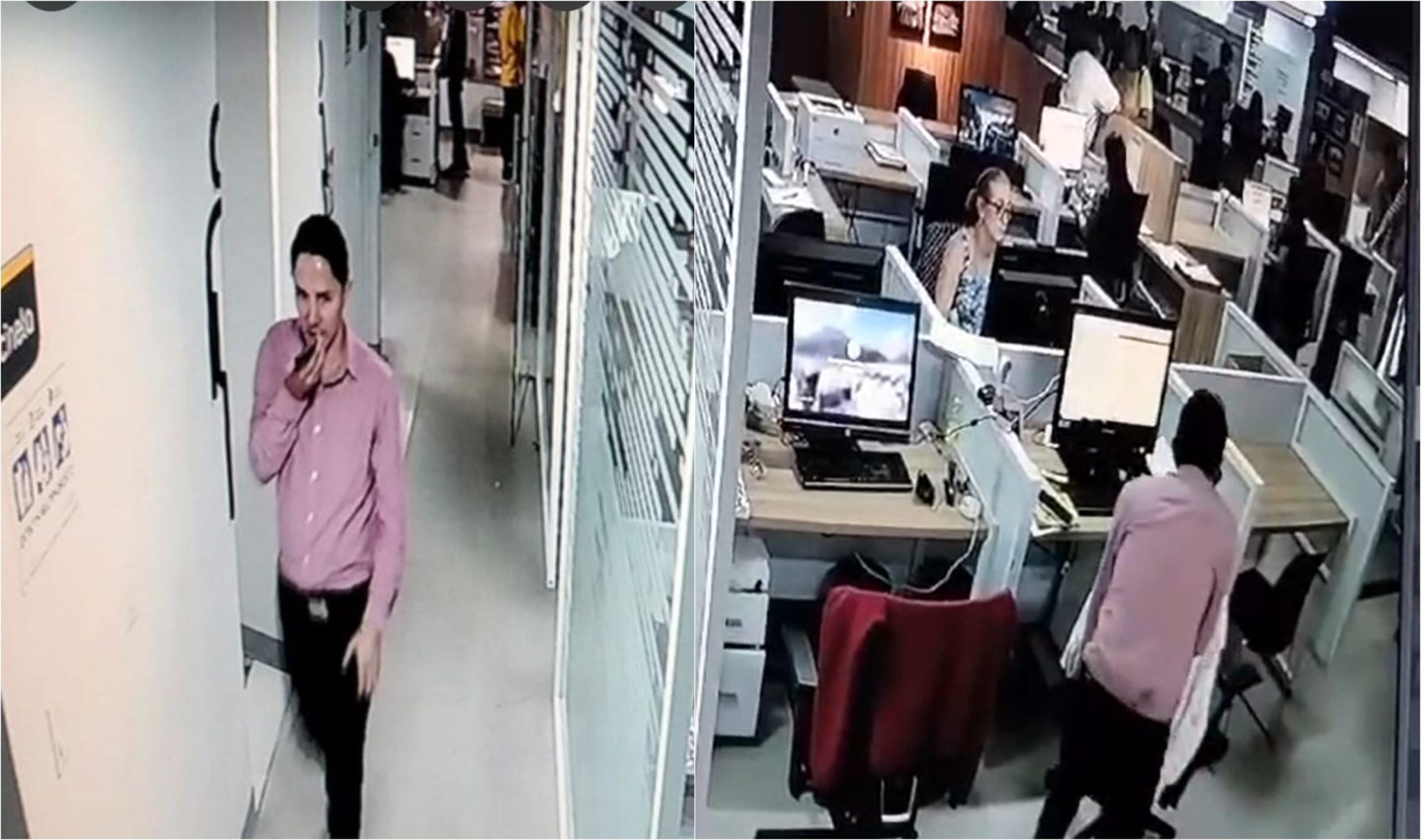 [Video] Hombre se robó un celular de la Secretaría de Movilidad de Envigado