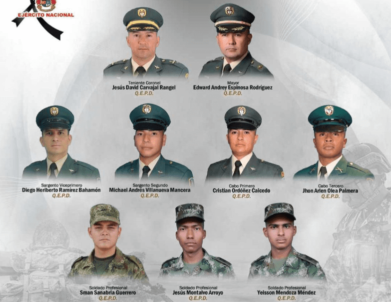 Estos son los 9 militares fallecidos en accidente de helicóptero en el sur de Bolívar