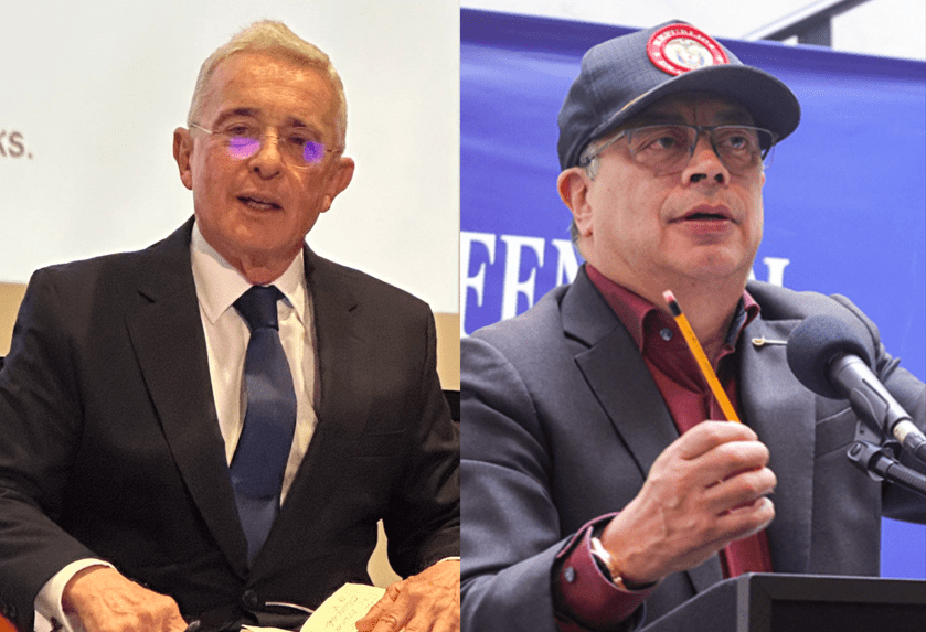Rifirrafe entre Álvaro Uribe y Gustavo Petro por la seguridad del país