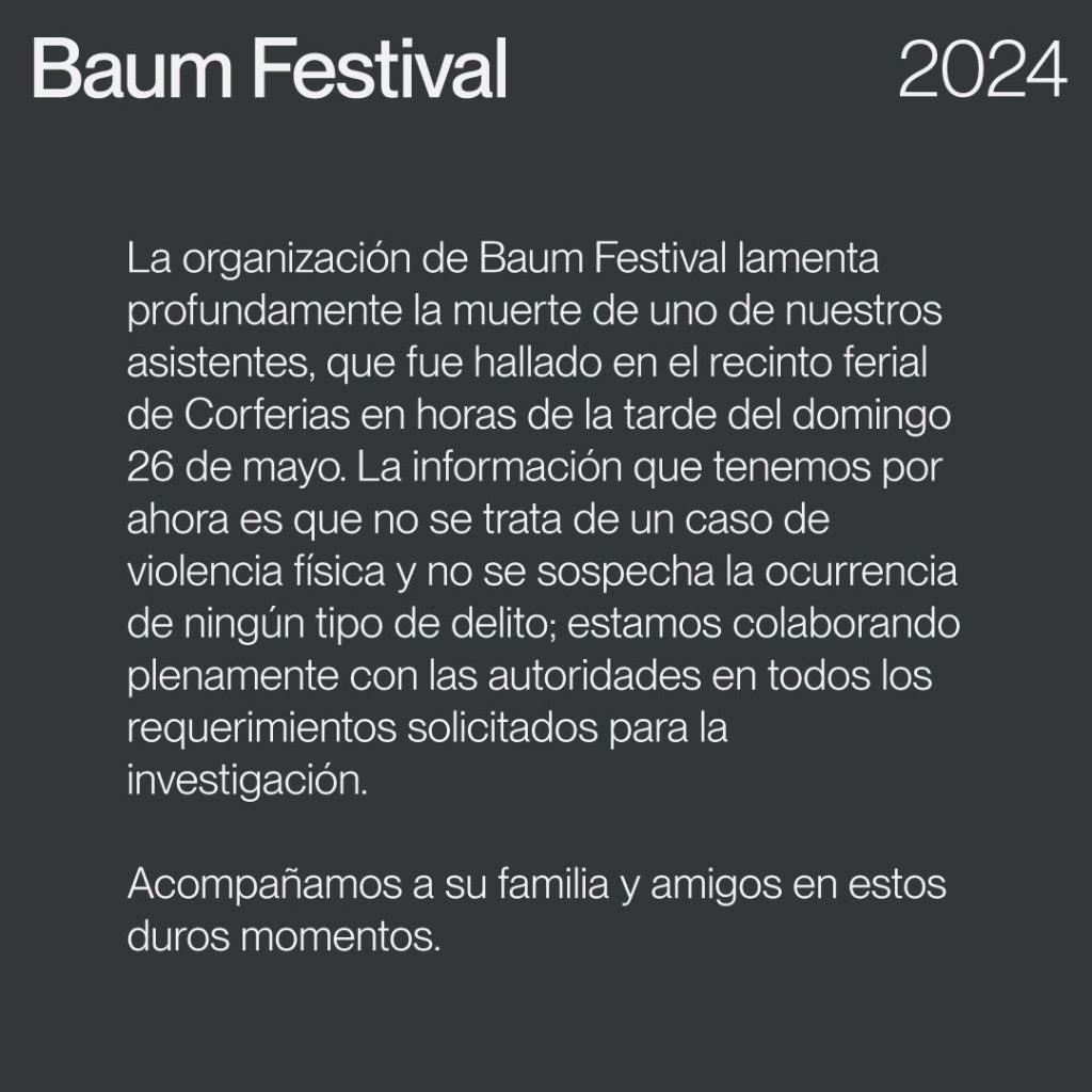 comunicado baum festival