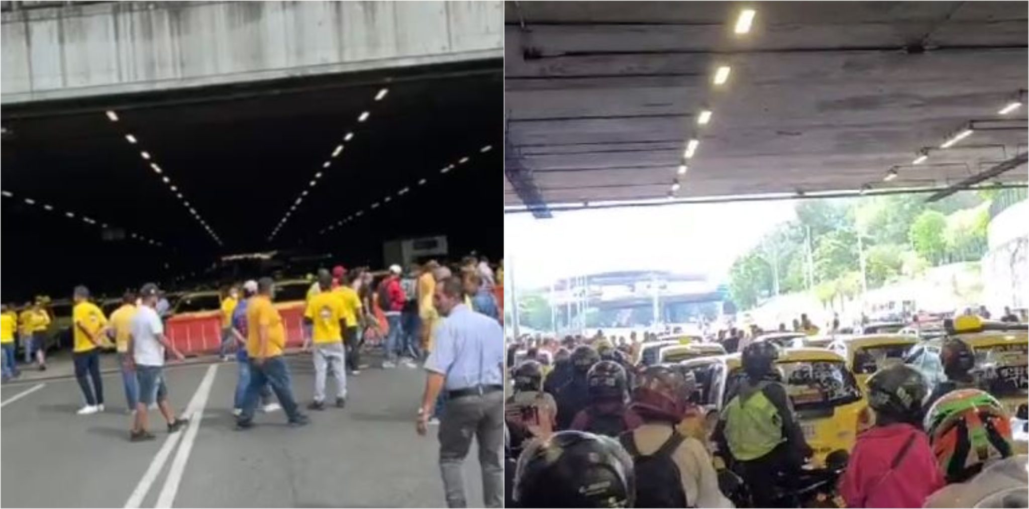 ¡Atención! Gremio de taxistas bloquearon el soterrado de Parques del Río