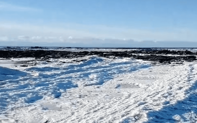 ¿Por qué se congeló el mar en Tierra del Fuego, Argentina?