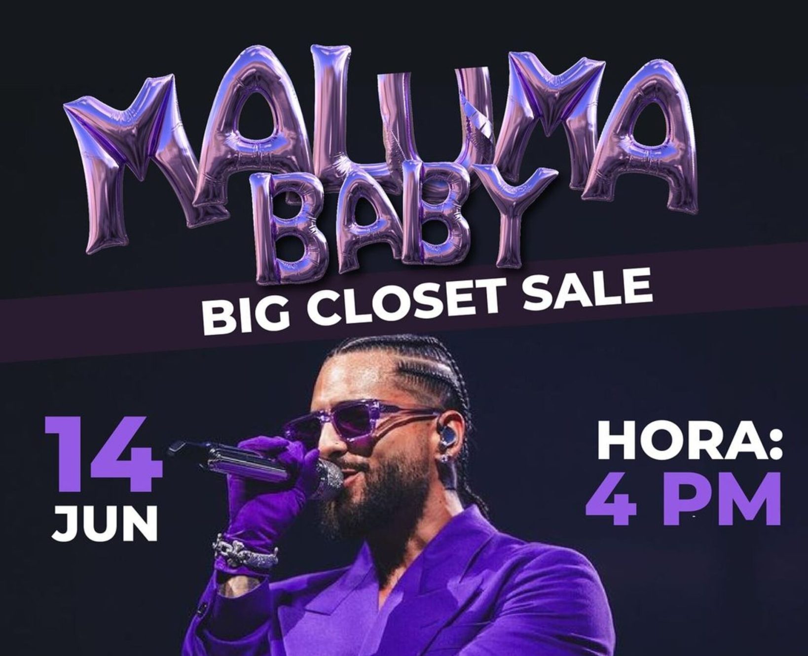 Maluma anuncia venta de garaje de su ropa por una buena causa