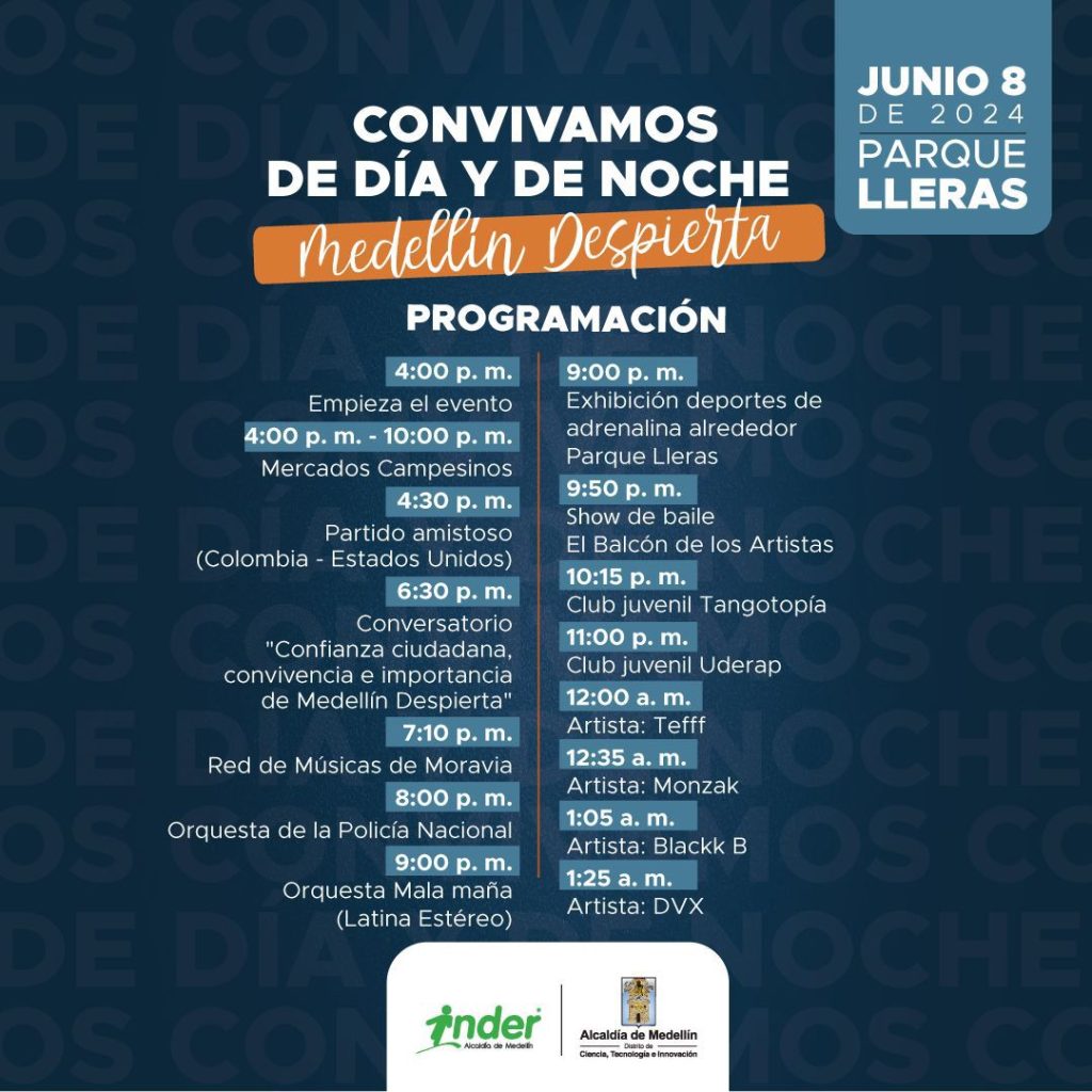 Conozca los horarios nueva jornada de Medellín Despierta este fin de semana