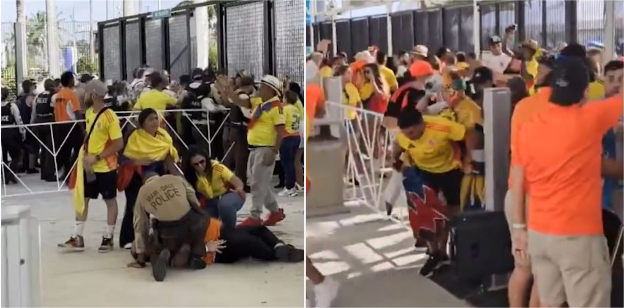 Así fueron los disturbios en el estadio donde se jugó la final entre Colombia y Argentina