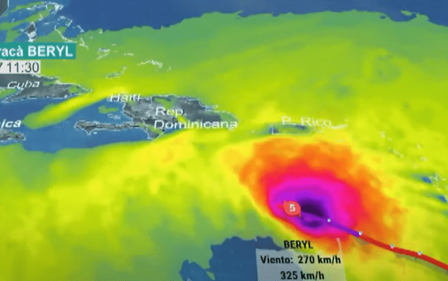 Así se monitorea el huracán Beryl en Colombia