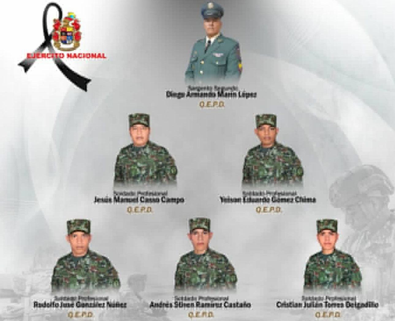 Estos fueron los militares asesinados en un campo minado en Antioquia