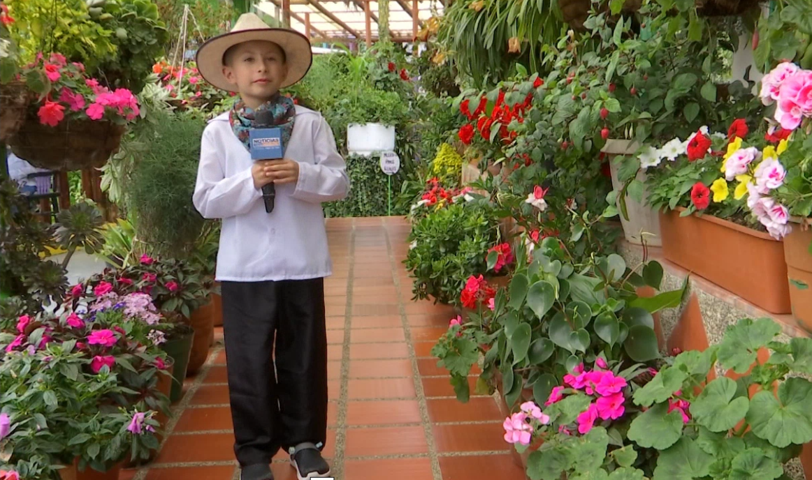 Matias, la quinta generación de una familia de silleteros que participará en el desfile