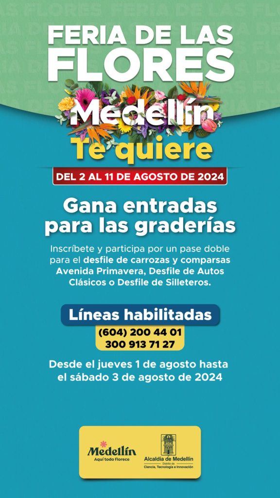 Así es como puede conseguir las boletas para el Desfile de Silleteros y otros eventos