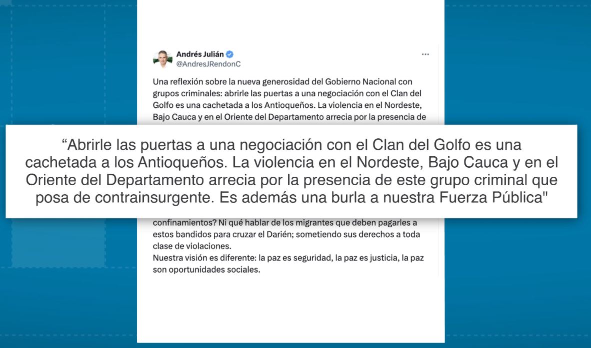 Diálogos con el Clan del Golfo generan posturas divididas