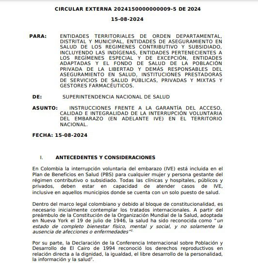 Gobierno nacional reglamentó interrupción voluntaria del embarazo hasta la semana 24