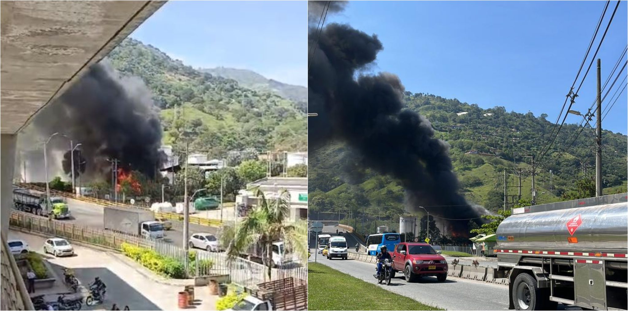 Incendio en subestación de almacenamiento de combustible en Girardota deja 5 heridos