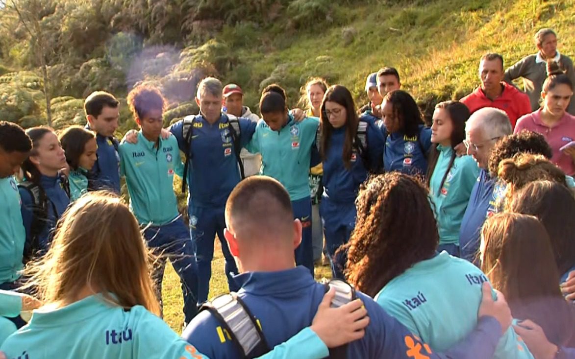 Jugadoras de Brasil visitaron el cerro del Chapecoense en La Unión