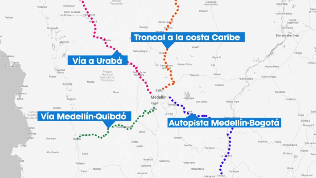 Transportadores advierten sobre peligro en 4 corredores viales de Antioquia